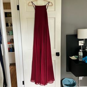 Lulu’s Maroon Full Length Bridesmaids/Formal Dress